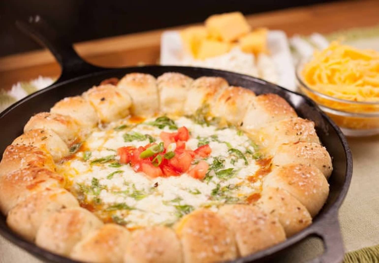 Pull-Apart Bread and Bean Dip